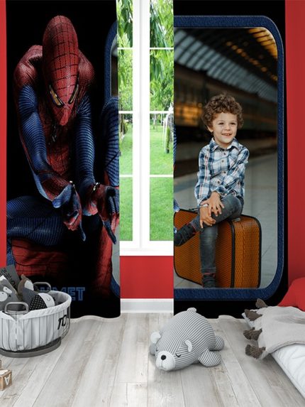 SPİDERMAN   TEMALI  FON PERDE